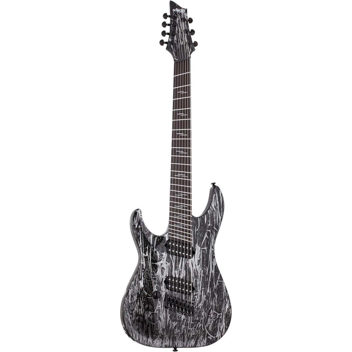 

Schecter Multiscale Left-Handed 7-String Electric Guitar, Ebony, Silver Mountain