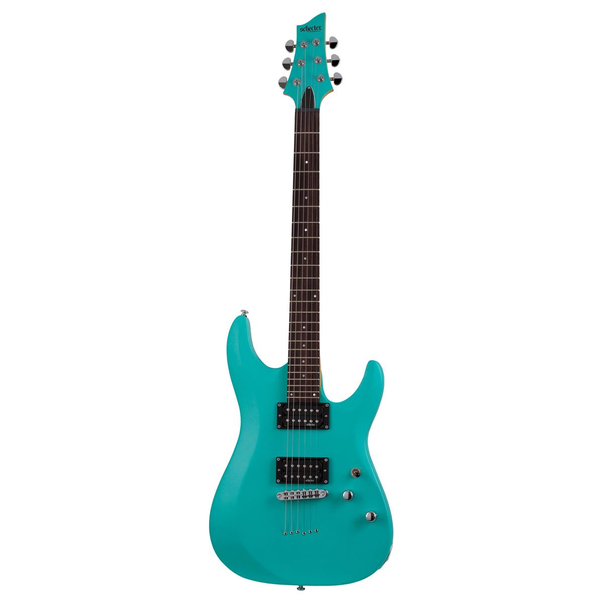 

Schecter C-6 Deluxe Solid-Body Electric Guitar, Rosewood Fingerboard, Satin Aqua