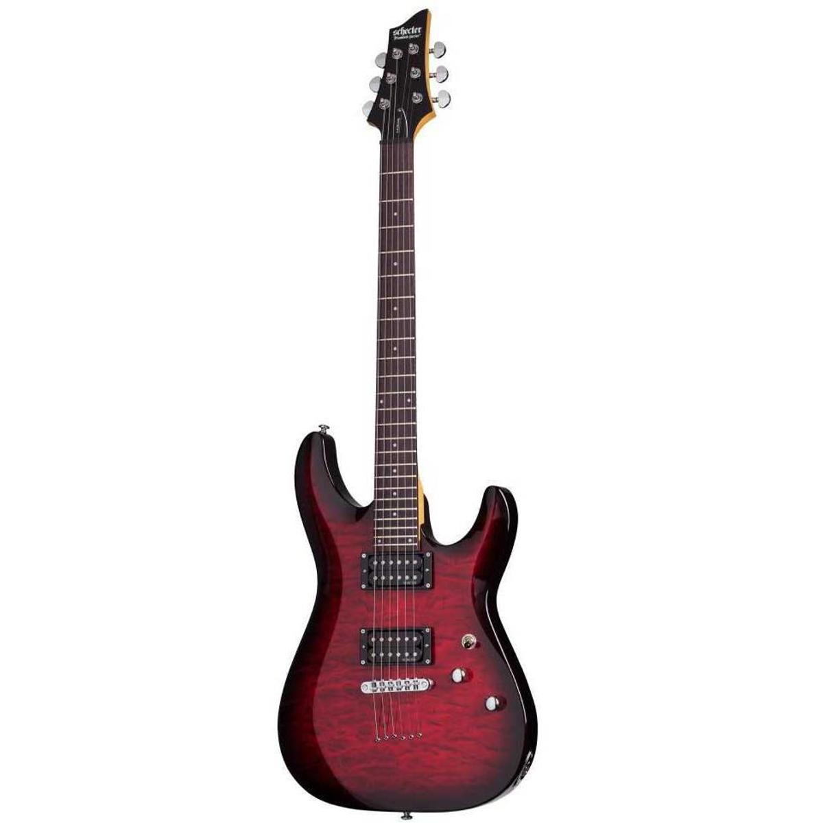 

Schecter C-6 Plus Solid-Body Electric Guitar, Rosewood, See-Thru Cherry Burst