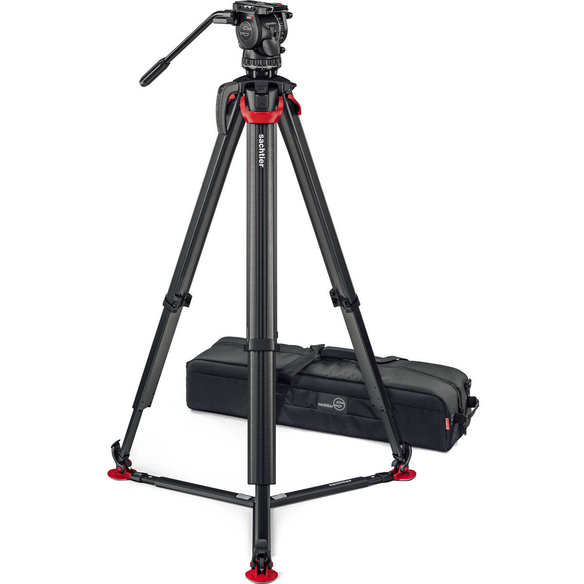Sachtler aktiv8 Sideload System with flowtech75 Tripod &amp; Ground Spreader