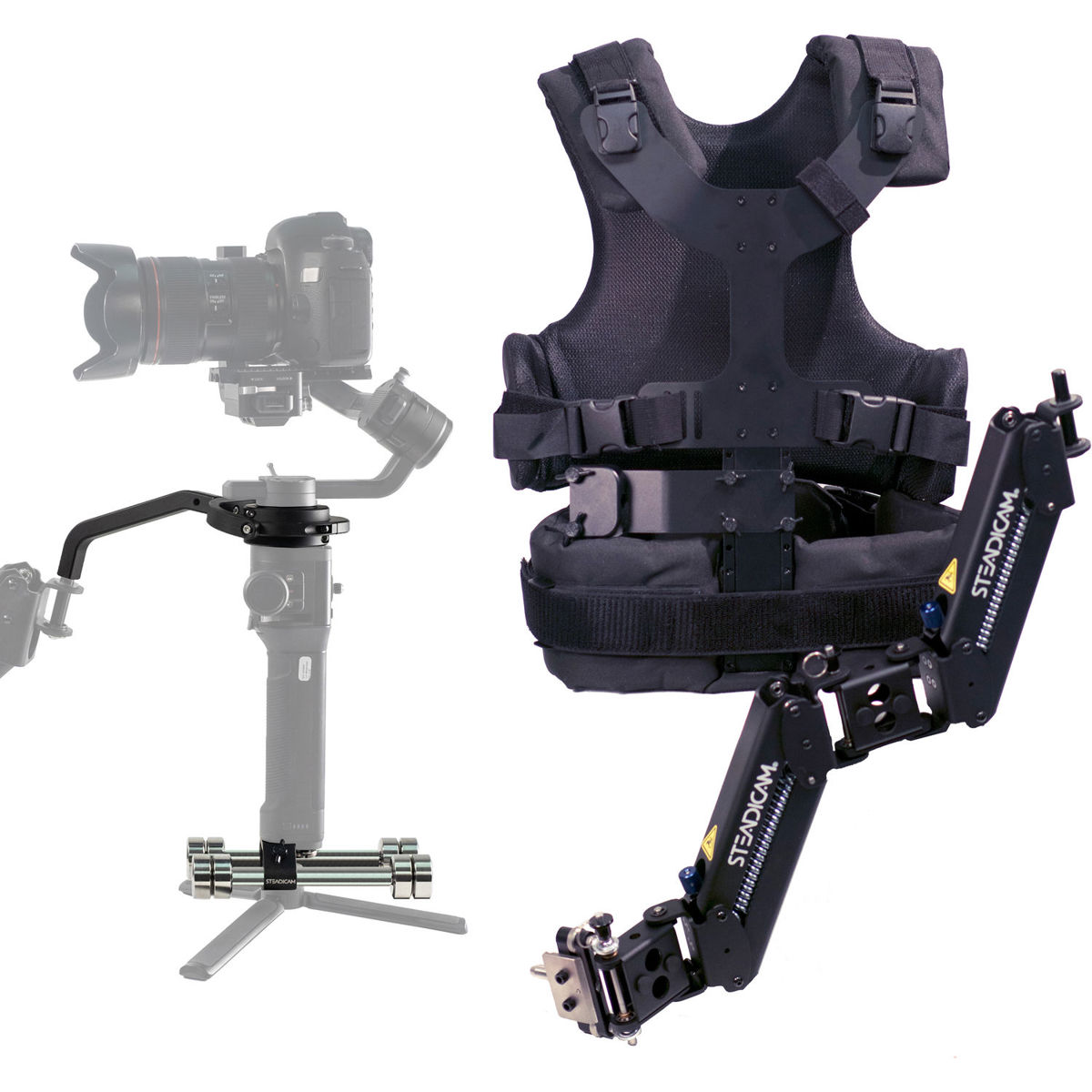 Image of SteadiCam Steadimate-S Aero 15 Arm &amp; Aero Vest Kit with Gimbal &amp; Base