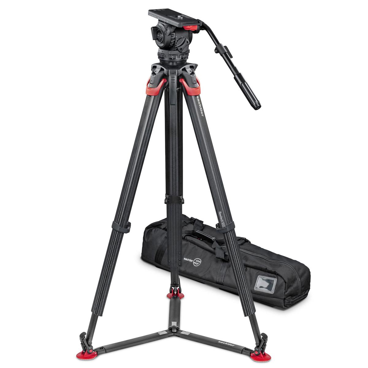 

Sachtler Video 18 Fluid Head w/flowtech 100 3-Section CF Tripod, Ground Spreader