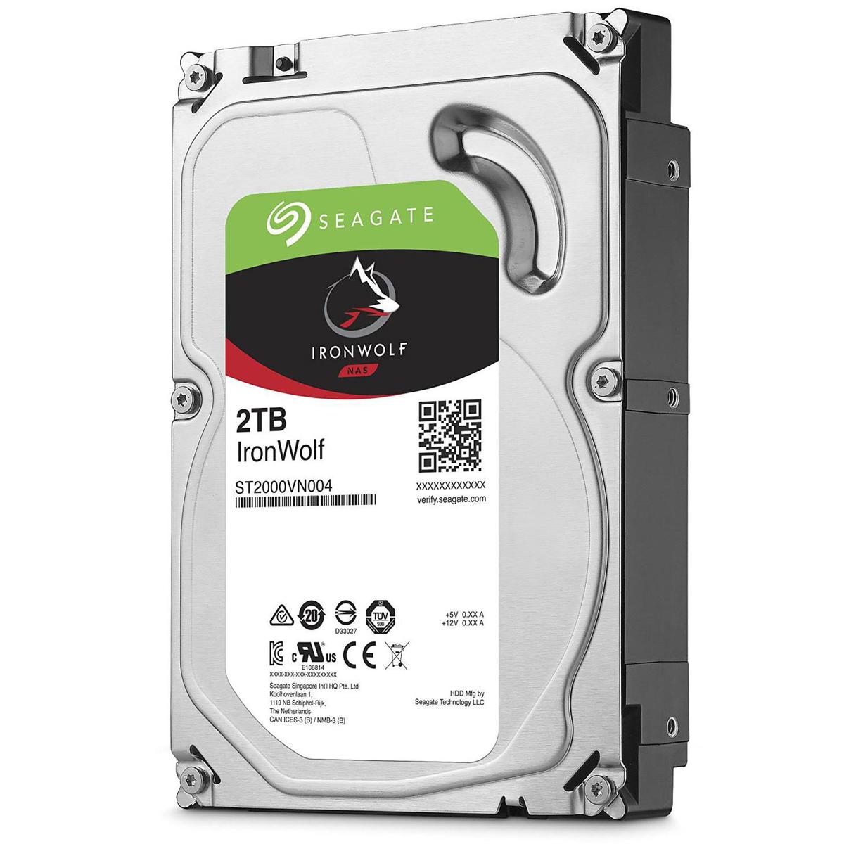 

Seagate IronWolf 2TB SATA III 3.5" Internal NAS Hard Drive, 5900 RPM