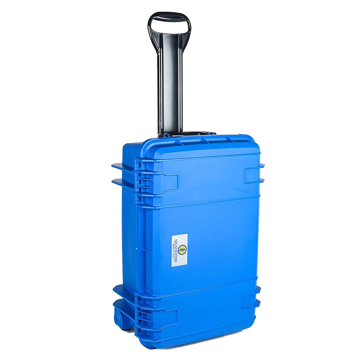 

Seahorse SE-920F Waterproof Wheeled Carry-On Hard Case w/Cubed Foam Insert, Blue