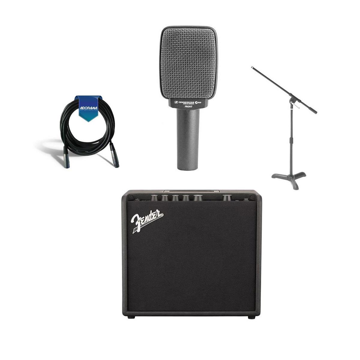 

Sennheiser e 609 Guitar Cabinet Dynamic Mic Silver W/Fender Mustang LT25 Amp