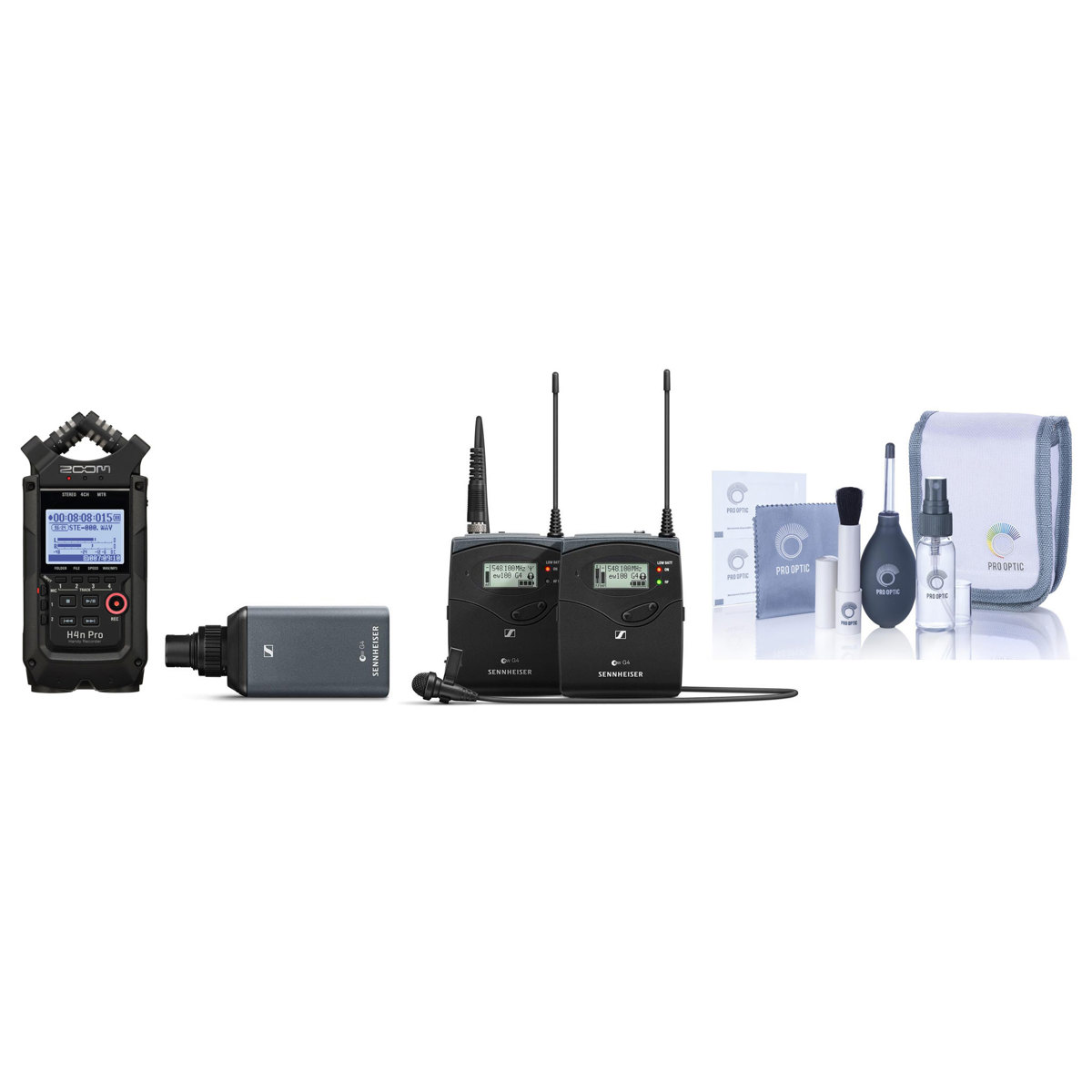 

Sennheiser ew 100 ENG G4 Wireles Combo Set A1:470-516 MHz W/Zoom H4n Pro Recordr
