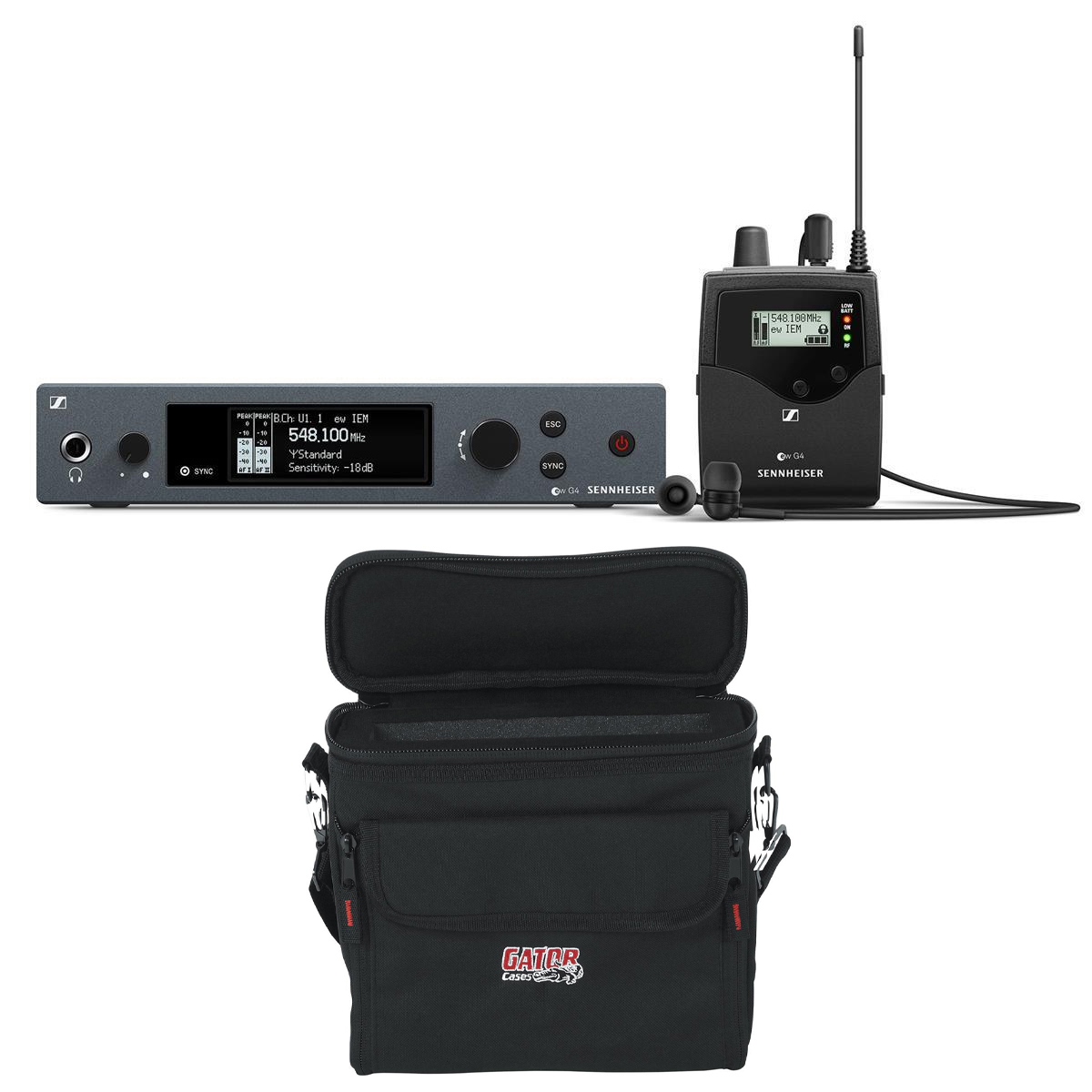 

Sennheiser ew IEM G4 In-Ear Wireless Monitoring System, A1: 470-516MHz, with Bag