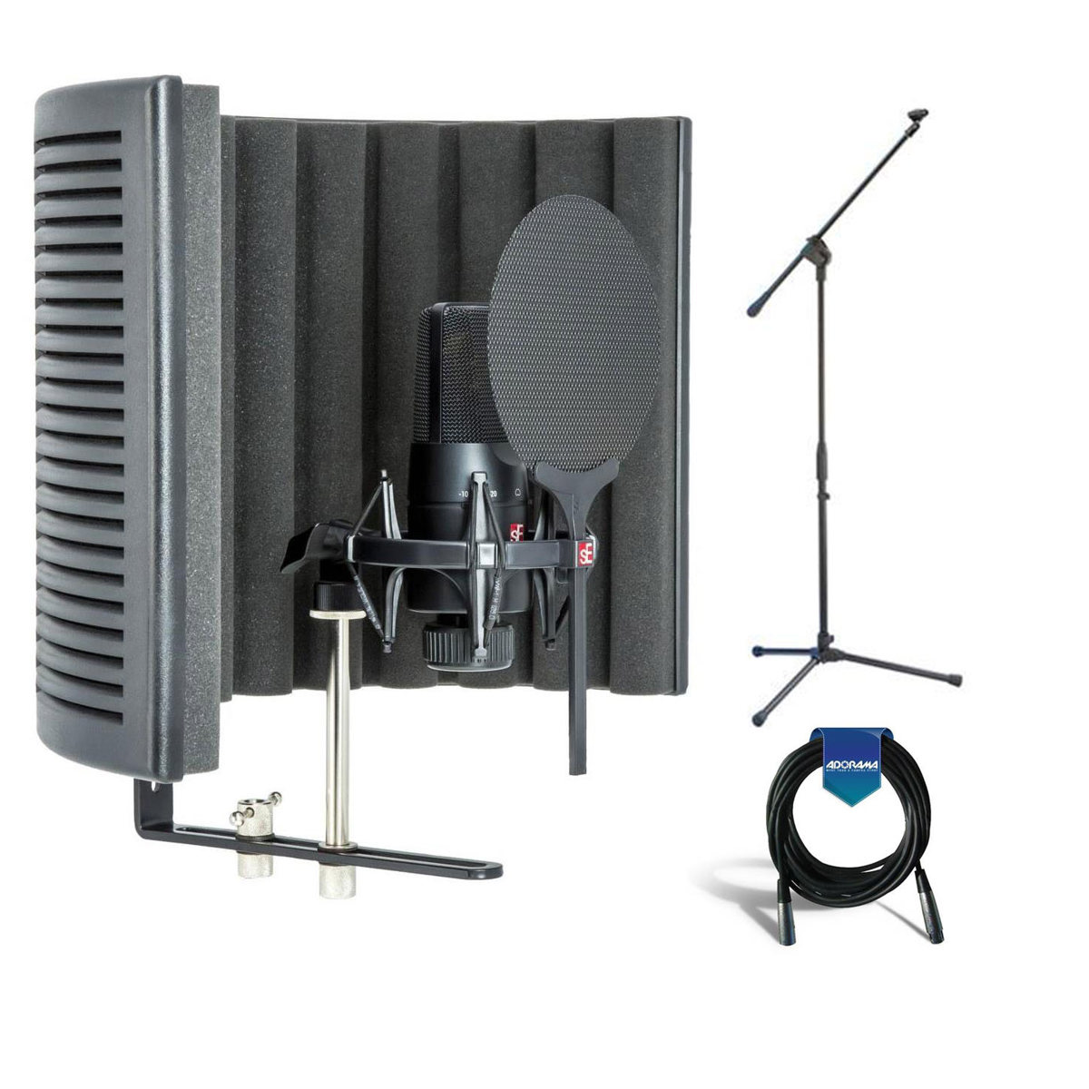 

SE Electronics X1S Studio Bundle Cardioid Mic W/Samson MK10 Boom Mic Stand/Cable