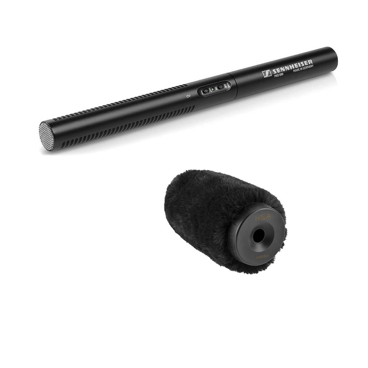 

Sennheiser MKE 600 Shotgun Microphone With H&A Professional Windshield