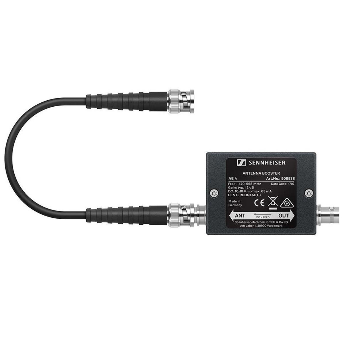 

Sennheiser AB 4-AW+ 470-558 MHz +12 dB Inline Antenna Booster w/ BNC Connectors