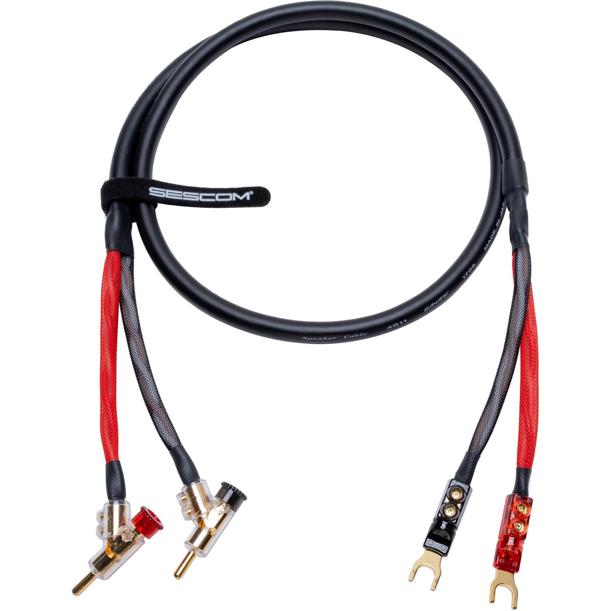 

Sescom Canare 4S11 35' Banana Plug to 5/16" Spade Audiophile Speaker Cable