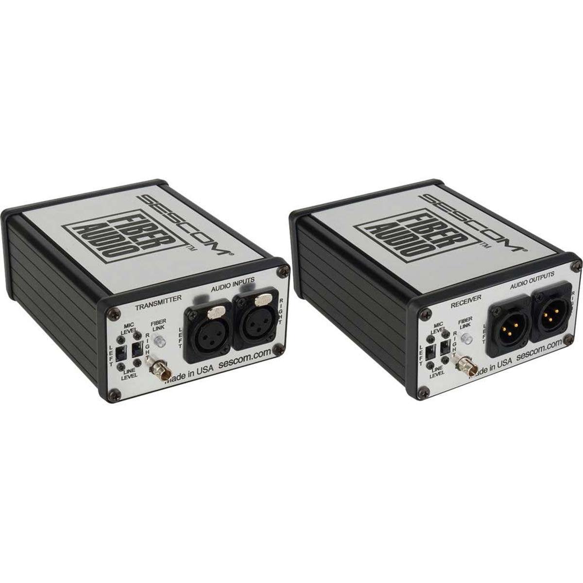 

Sescom 2-Channel Mic & Line Level Audio Over Fiber Extender Kit, Carrying Case