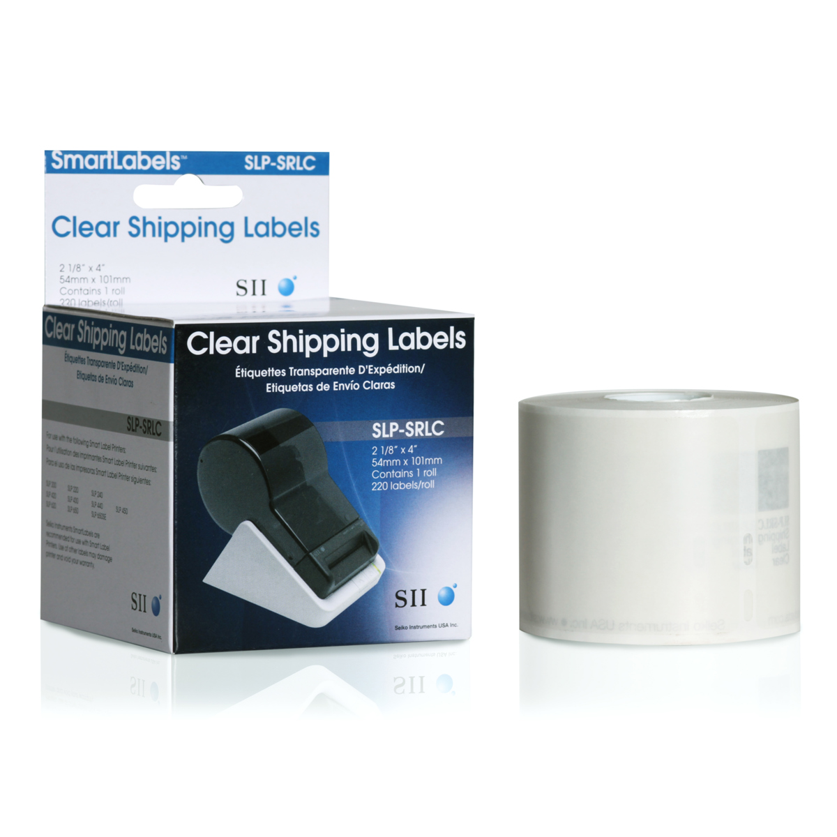 

Seiko Instruments Seiko SLP-SRLC 2-1/8 x 4 inch Shipping Labels, Clear