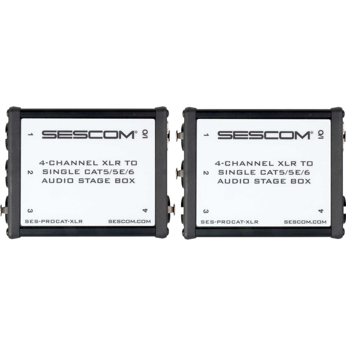 

Sescom 4-Channel XLR Audio Stage Box to Single CAT5/5e/6 Cable Combiner System