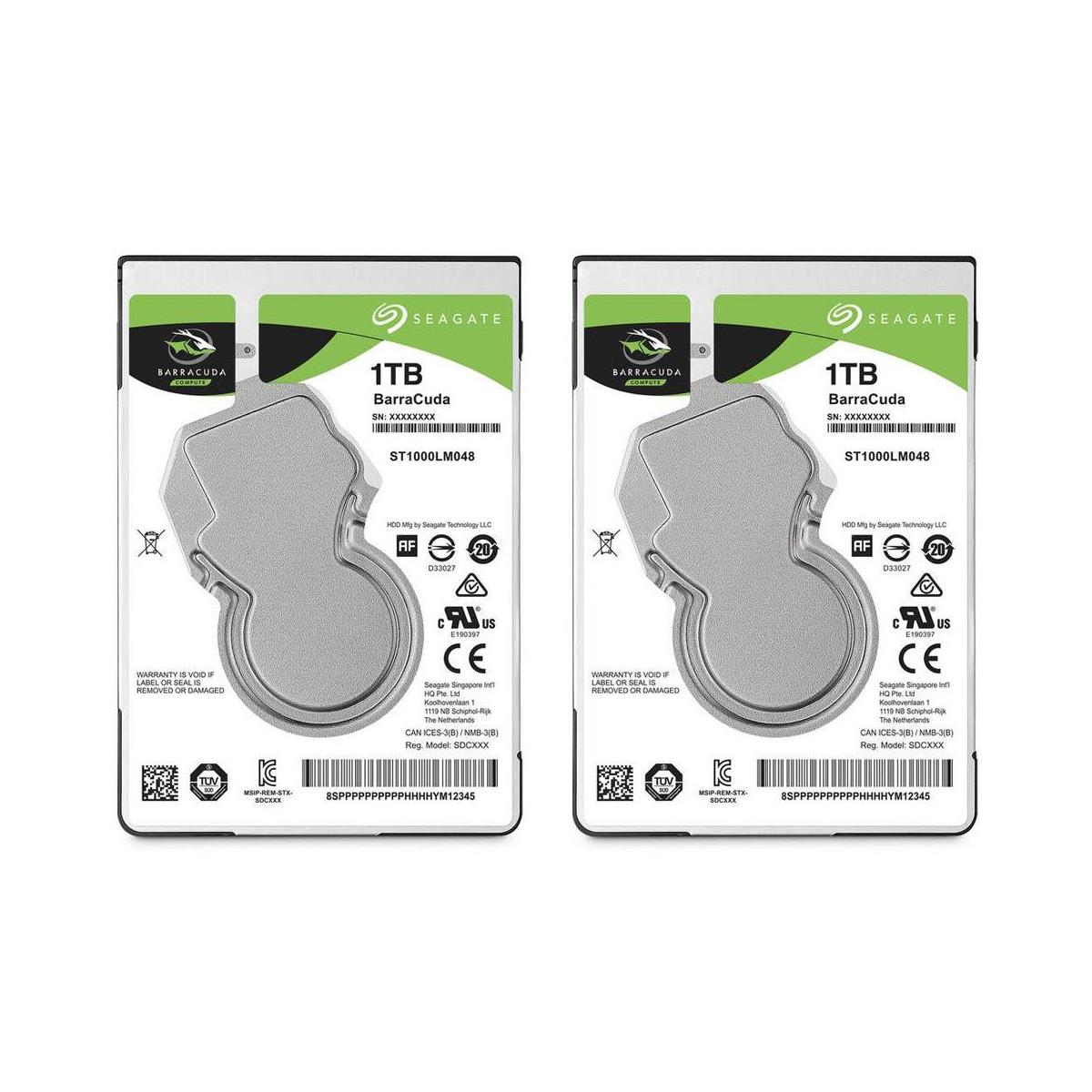 Image of Seagate 2 Pack BarraCuda 1TB 2.5&quot; Internal Laptop Hard Drive