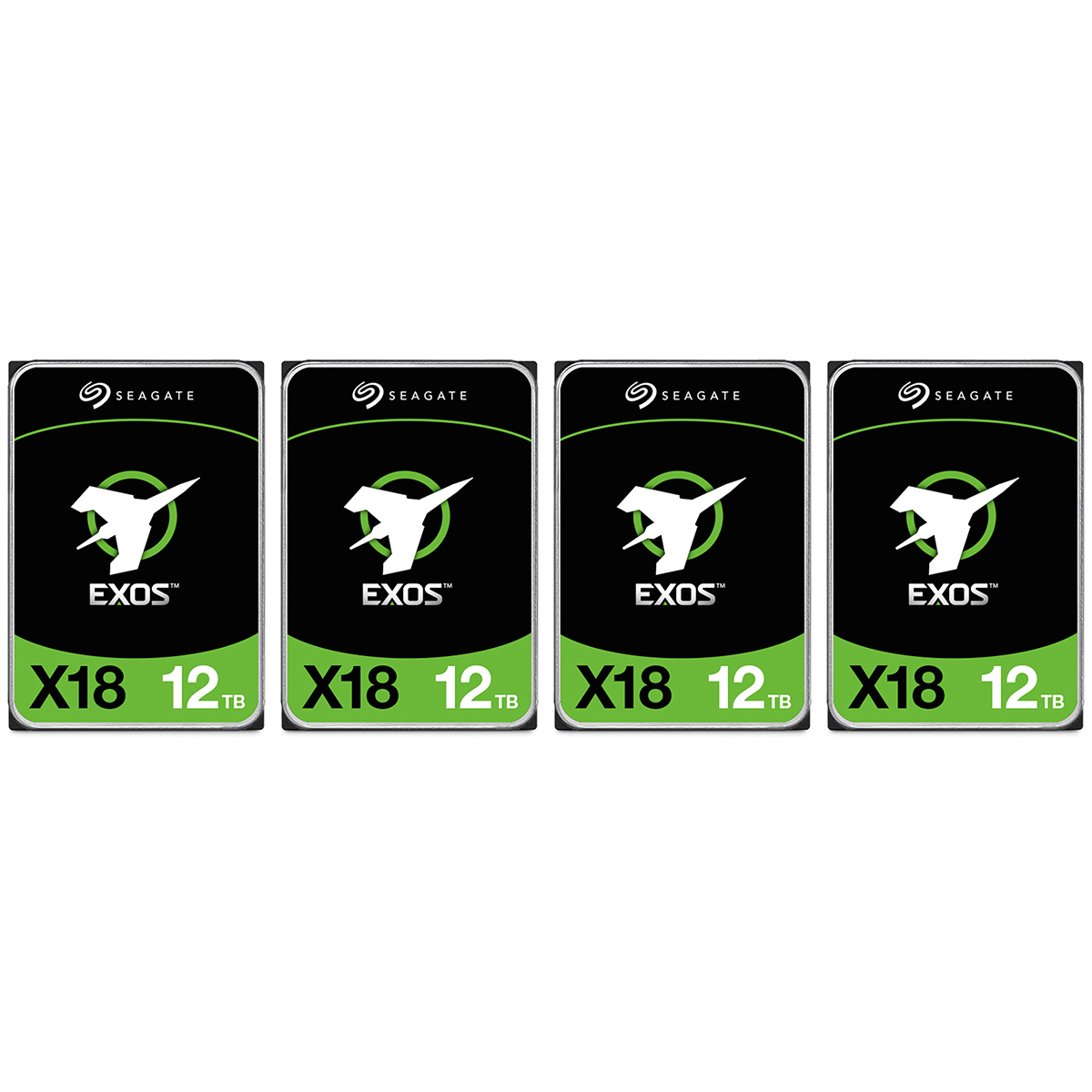 

Seagate Exos X18 3.5" Internal Hard Drive 12TB 4-Pack SATA III 6 Gb/s