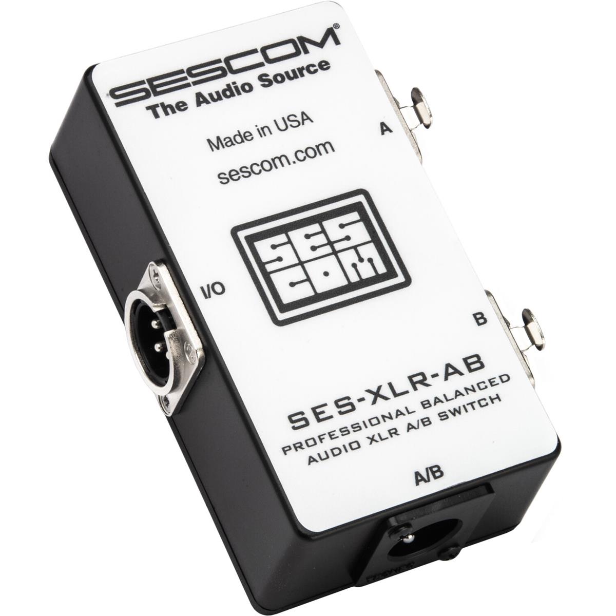 Image of Sescom SES-XLR-AB Balanced Audio Pro Grade XLR A/B Passive Switch