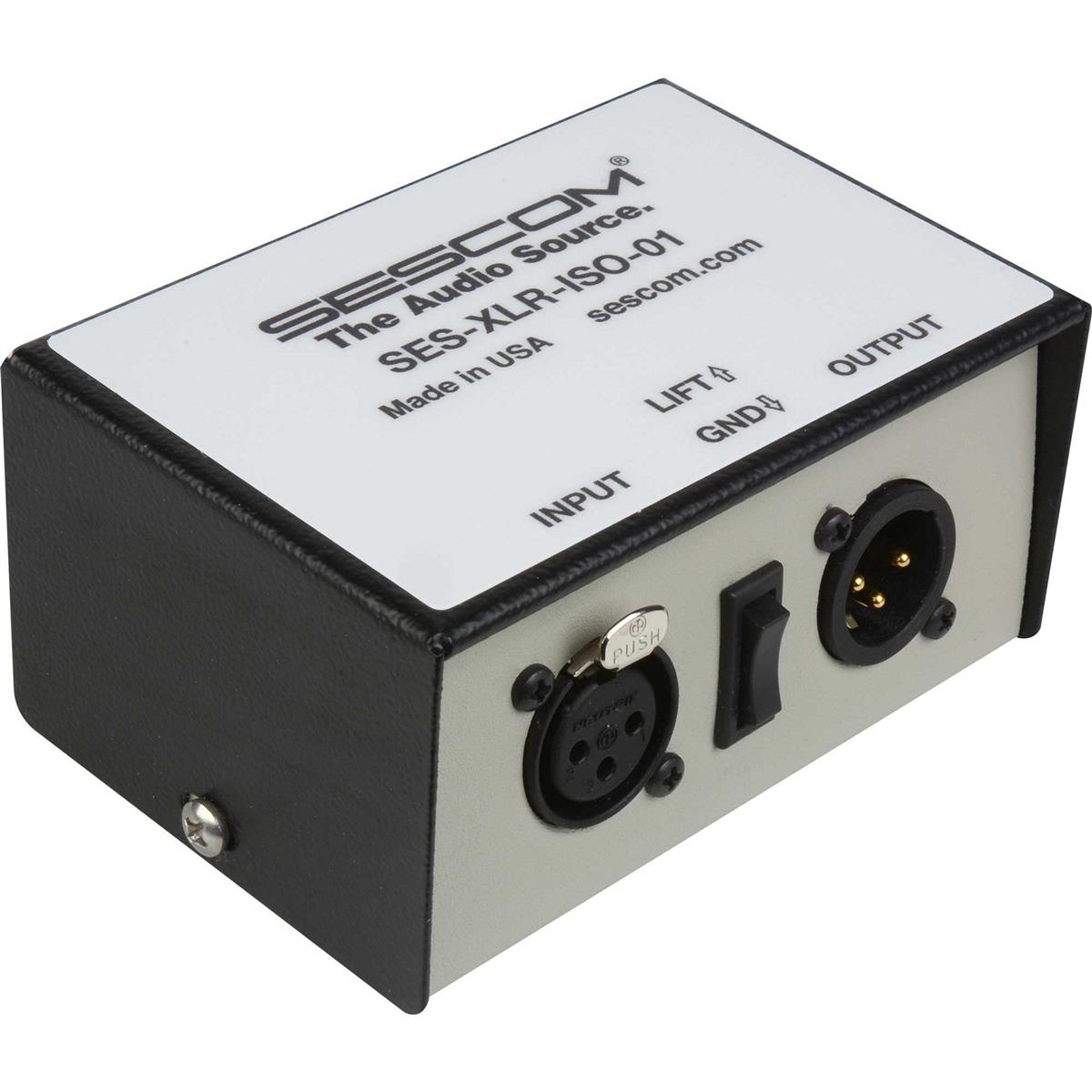 Image of Sescom Single Channel XLR Audio Isolation Transformer