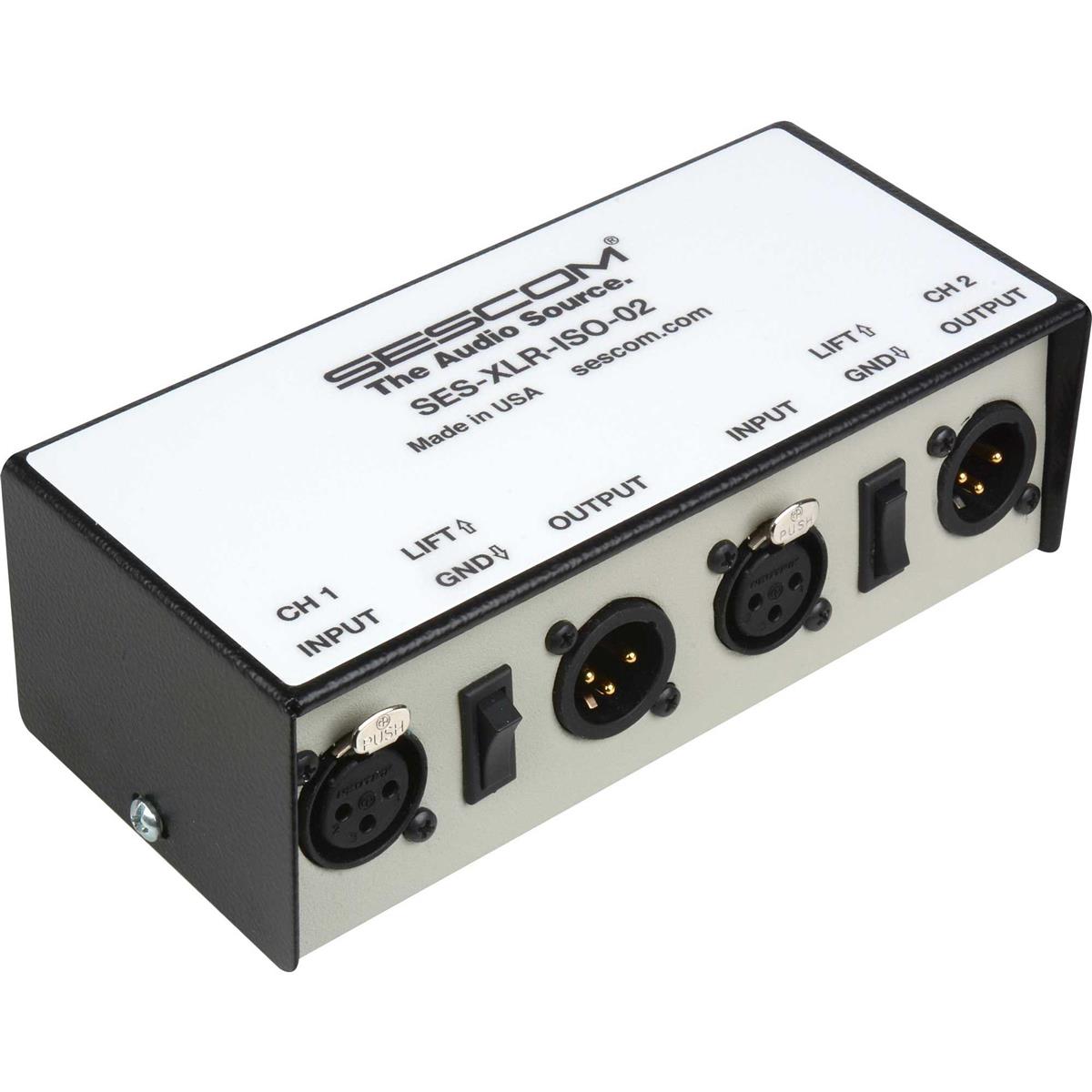 Image of Sescom Two Channel XLR Audio Isolation Transformer