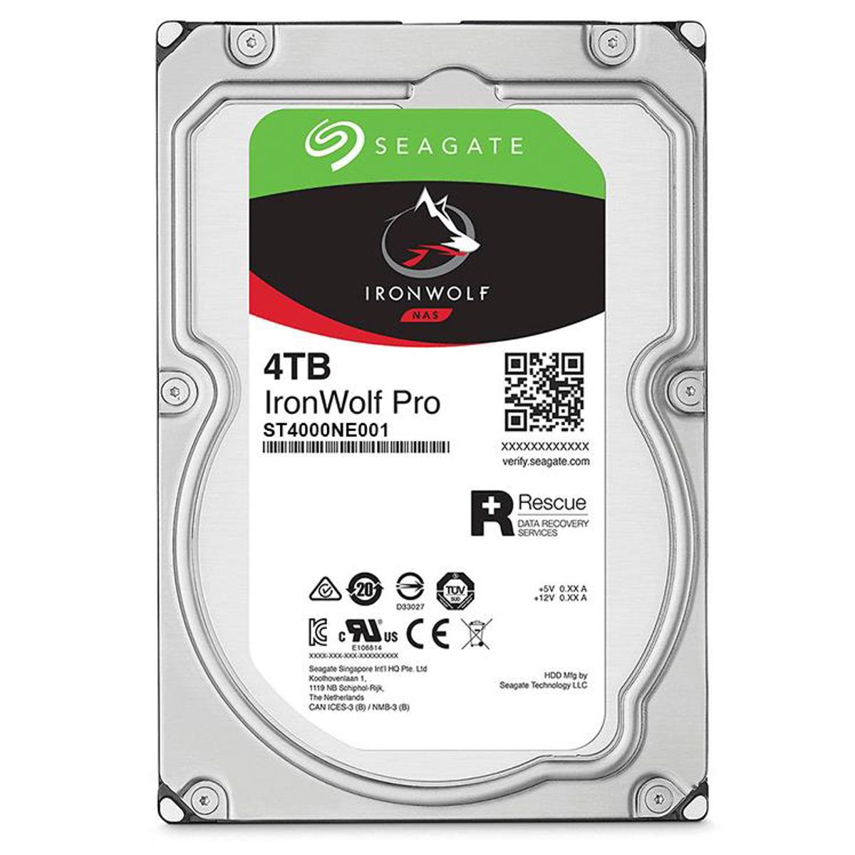 

Seagate IronWolf Pro 4TB SATA III 3.5" Internal NAS Hard Drive, 7200 RPM