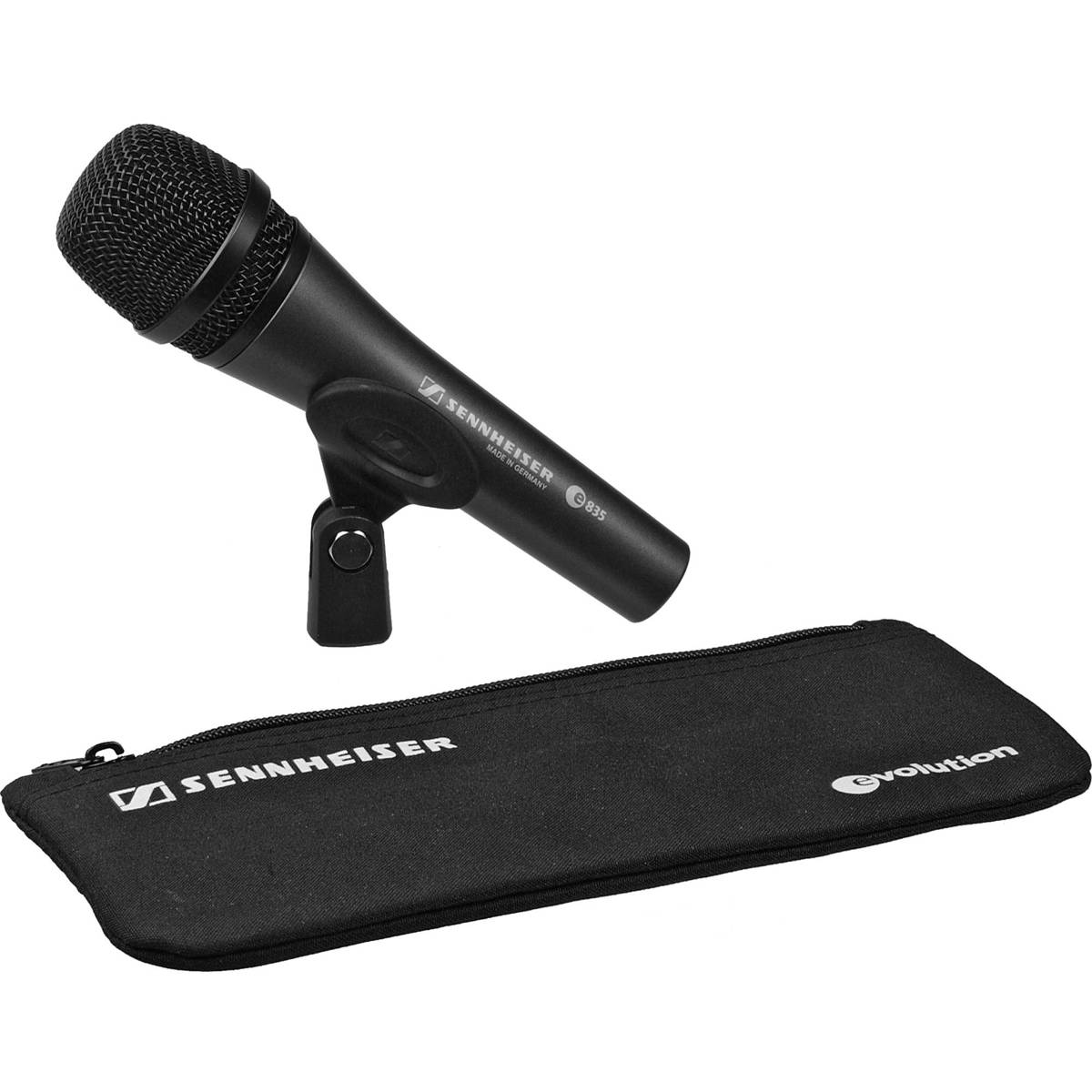 

Sennheiser e 835 Dynamic Cardioid Microphone Kit, Includes Mic Clips and Pouches