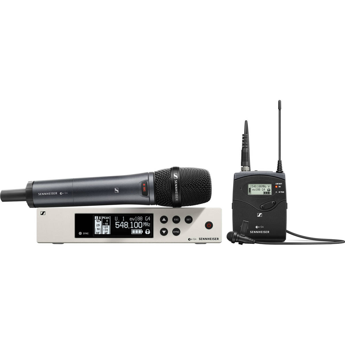 

Sennheiser ew 100 G4-ME2/835-S Wireless Combo Set, A1: 470 - 516 MHz