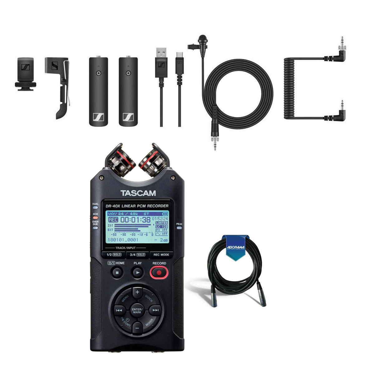 

Sennheiser XSW-D Wireless Digital Portable Lavalier Set W/Tasacam DR40X Recorder