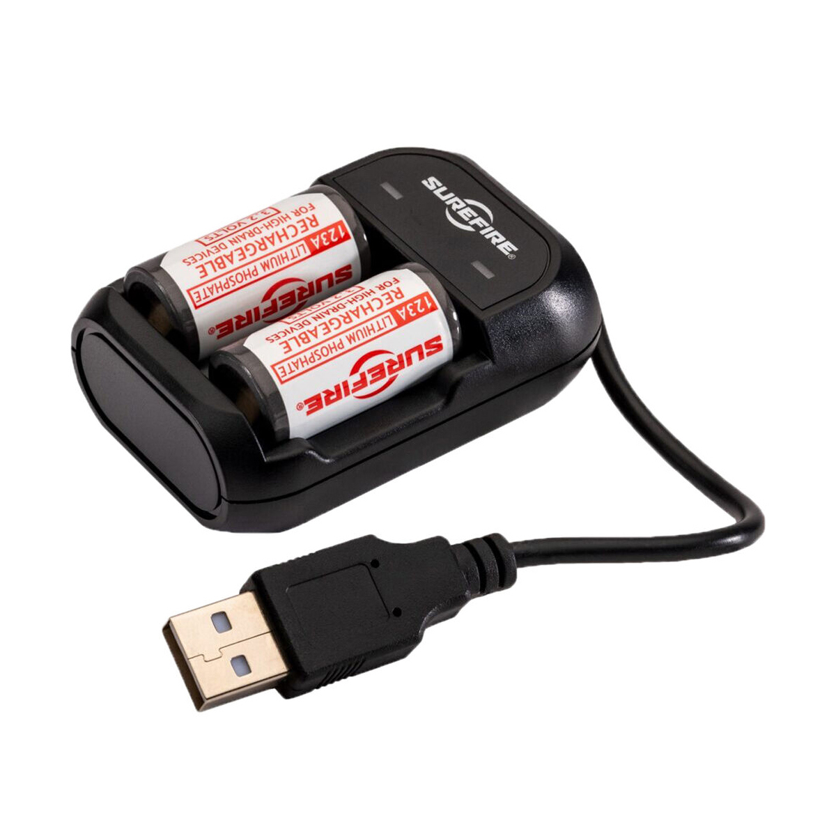 

SureFire 123A Rechargeable Lithium-Iron Phosphate Battery with Charger, 2-Pack