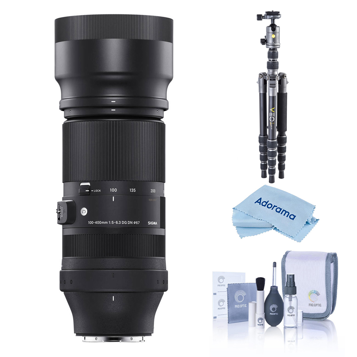 

Sigma 100-400mm f/5-6.3 DG DN OS Contemporary Lens for L Mount with Tripod Kit