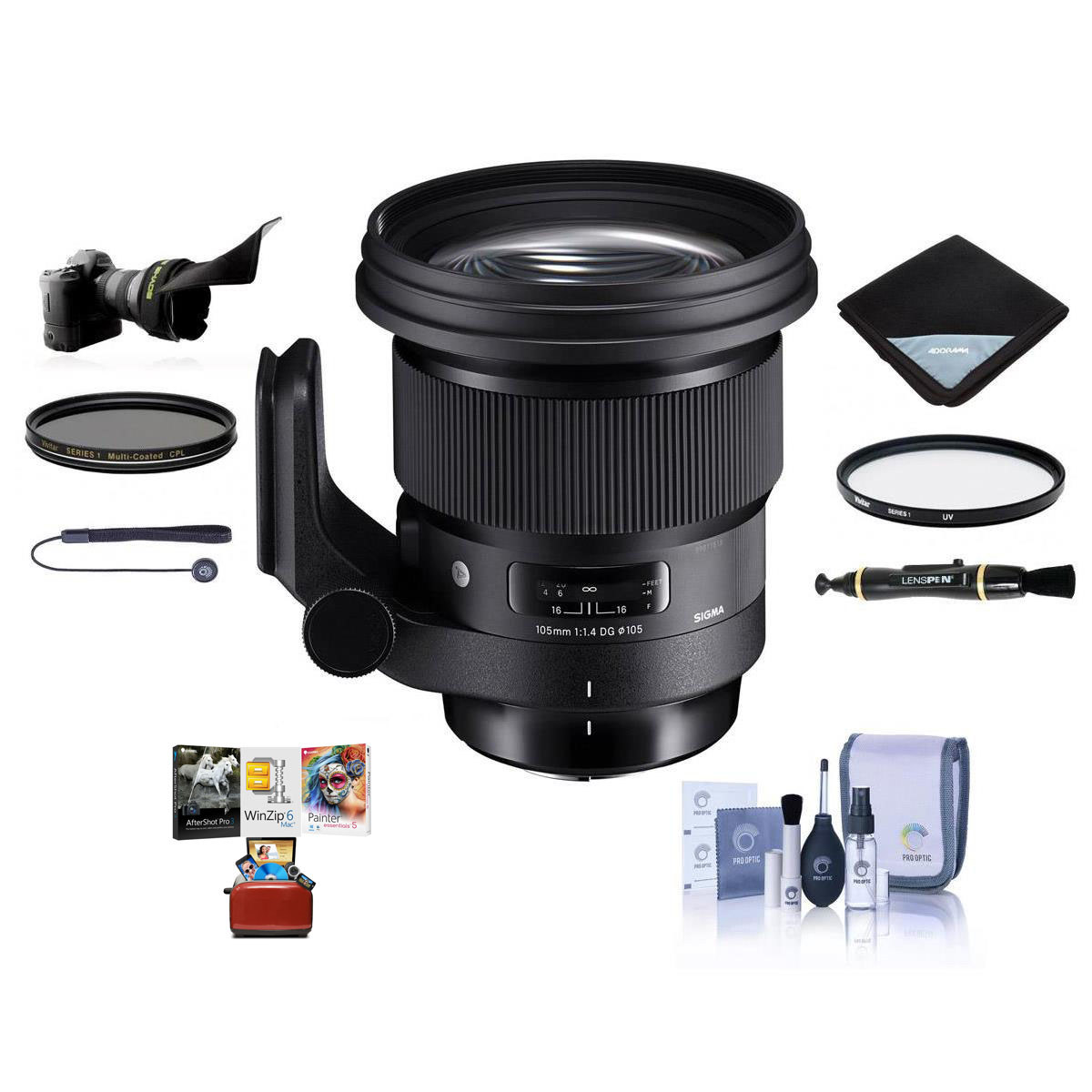 

Sigma 105mm f/1.4 DG ART HSM Lens for Nikon F with Free Mac Software & Acc Kit