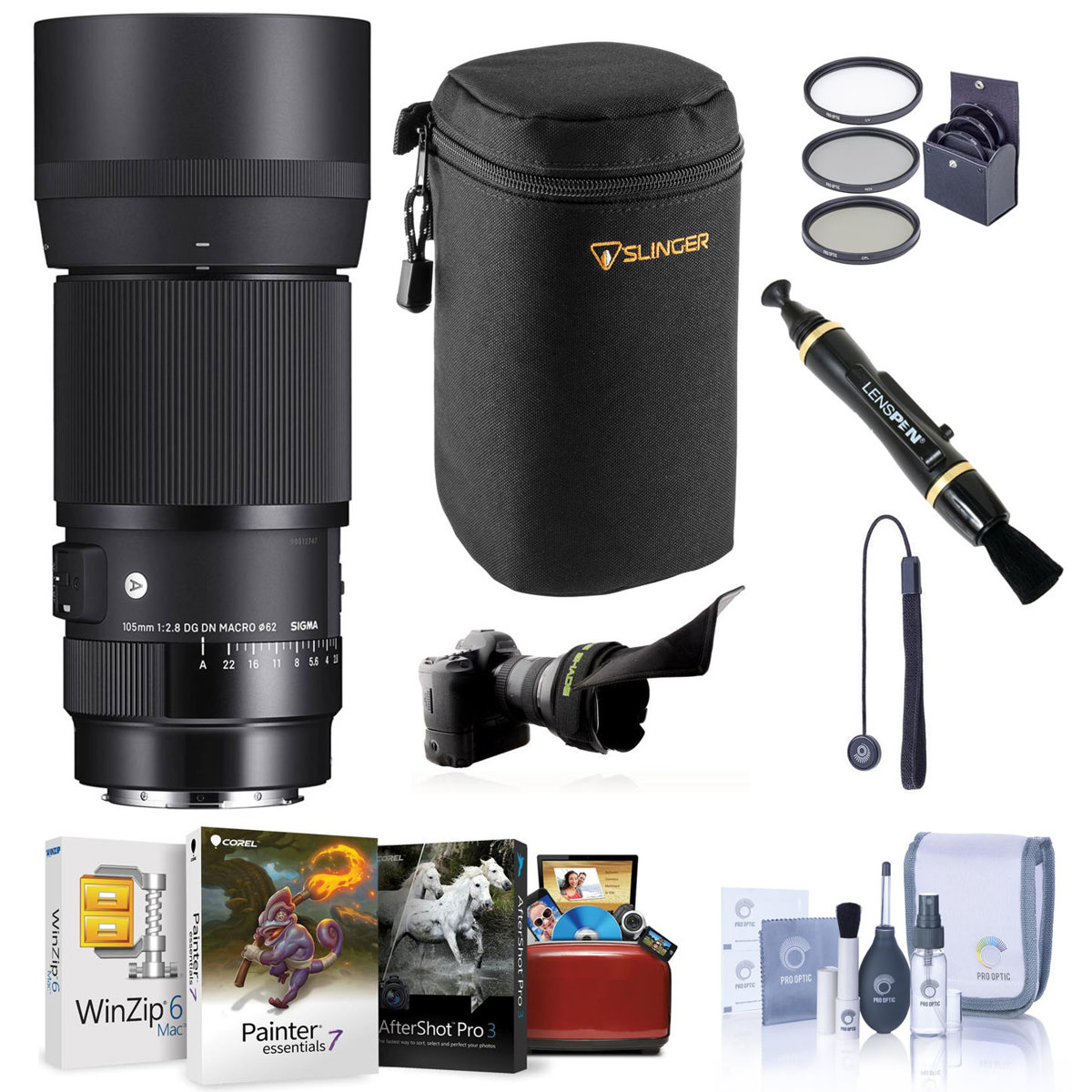 

Sigma 105mm f/2.8 DG DN ART Macro Lens for L Mount with Mac Software & Acc Kit