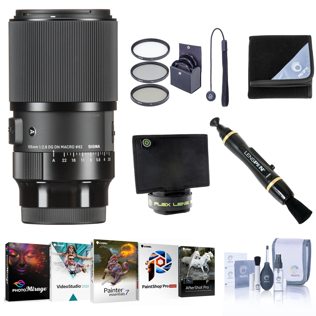 

Sigma 105mm f/2.8 DG DN ART Macro Lens for Sony E with PC Software & Acc Kit