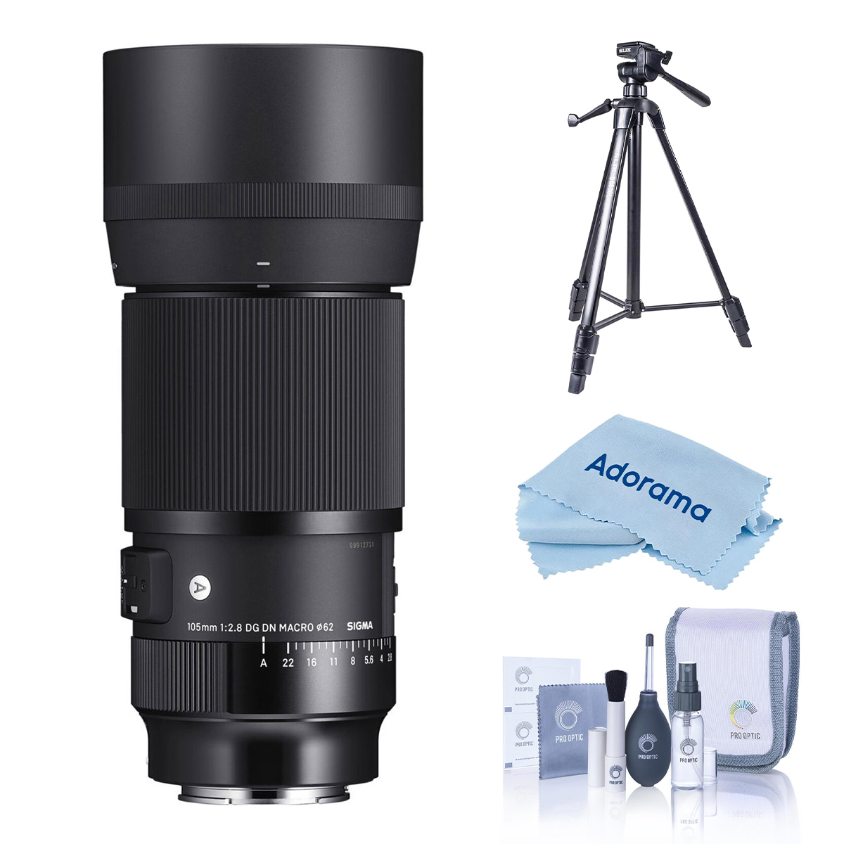 

Sigma 105mm f/2.8 DG DN ART Macro Lens for Sony E with Vesta 203AGH Tripod Kit