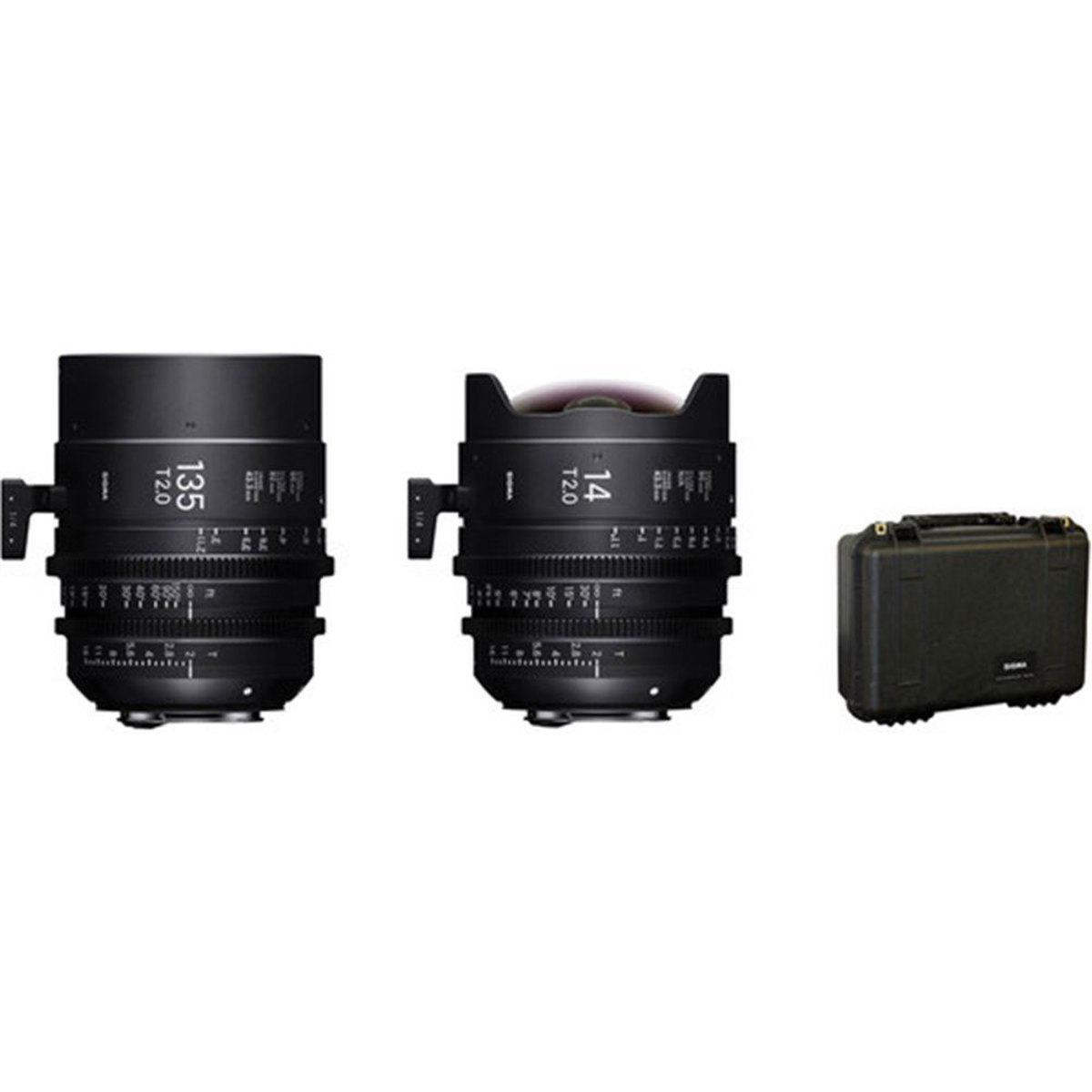 

Sigma 14mm and 135mm T2.0 High-Speed Prime Cine Lens Kit for Canon EF, Meter