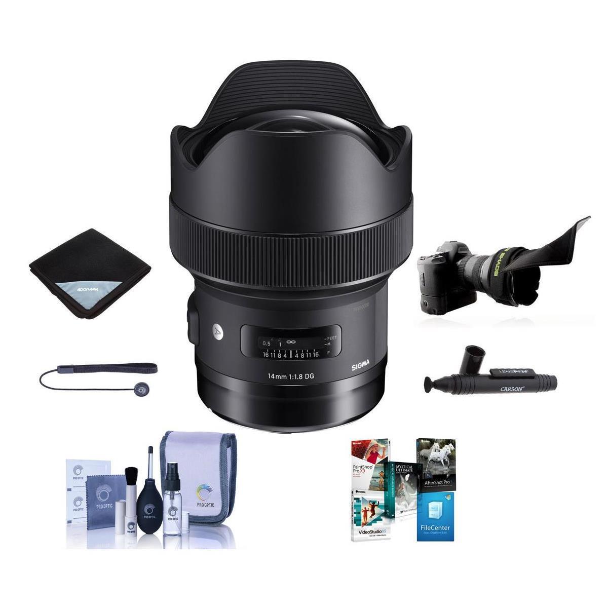 

Sigma 14mm f/1.8 DG HSM ART Lens for Canon EF with Free PC Software & Acc Kit