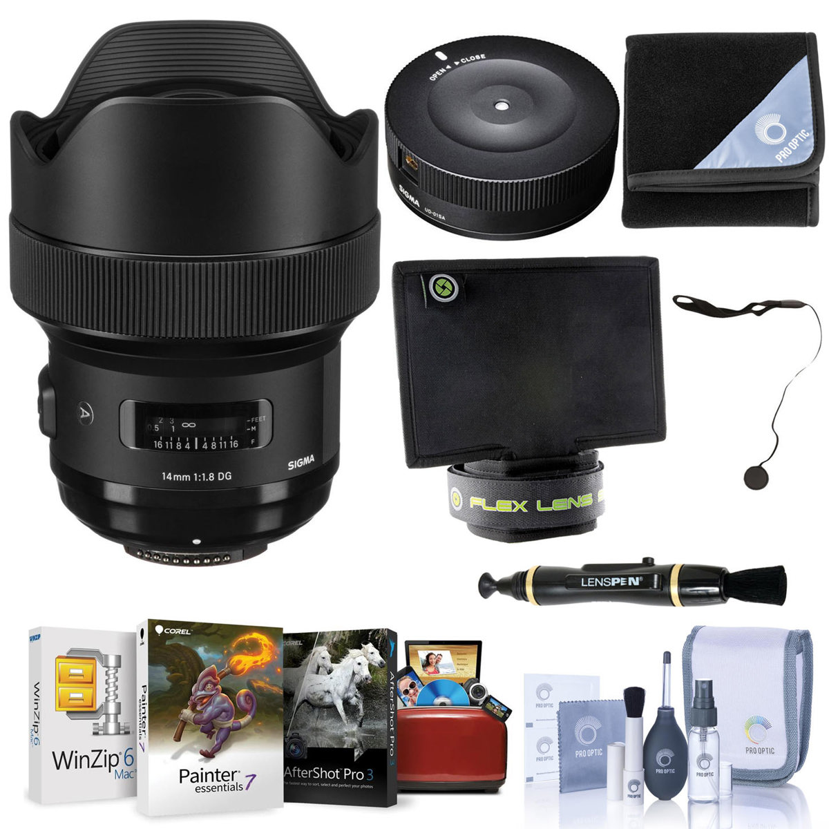 

Sigma 14mm f/1.8 DG HSM ART Lens for Nikon F with Free Mac Software & Acc Kit