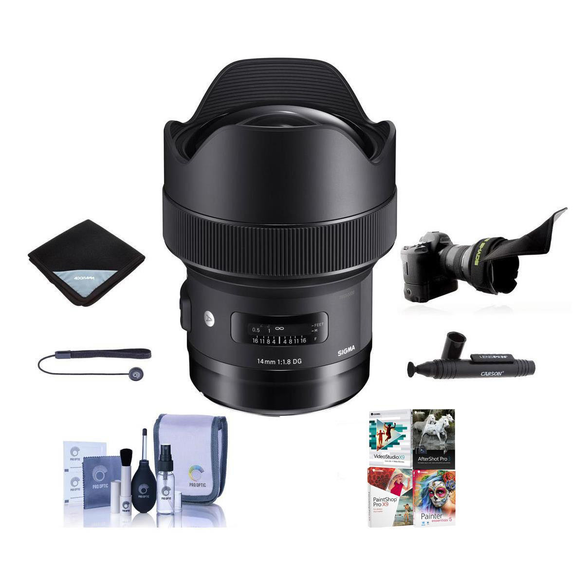 

Sigma 14mm f/1.8 DG HSM ART Lens for Sony E with PC Software & Accessories Kit