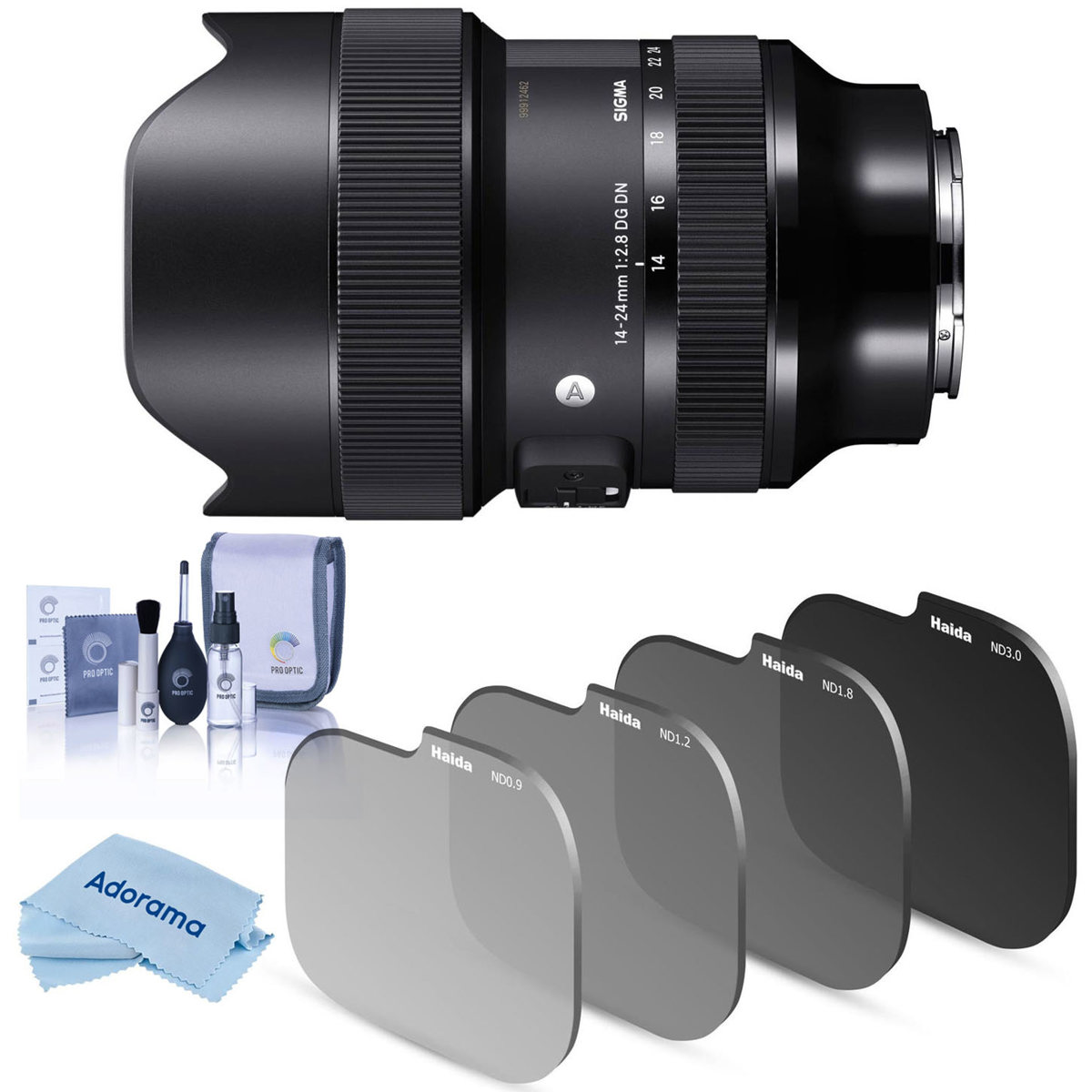 

Sigma 14-24mm f/2.8 DG DN ART Lens for L Mount w/Haida Rear Lens ND Filter Kit
