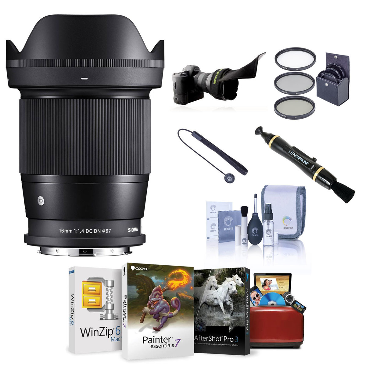 

Sigma 16mm f/1.4 DC DN Contemporary Lens for L Mount with Mac Software & Acc Kit