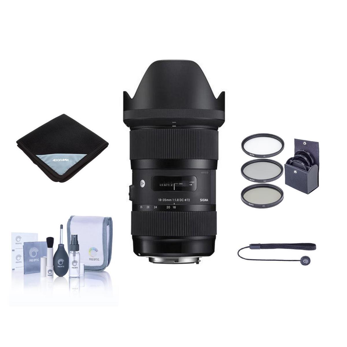 

Sigma 18-35mm f/1.8 DC HSM ART Lens for Canon EF with Accessories Kit