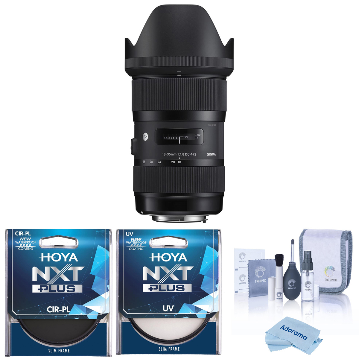 

Sigma 18-35mm f/1.8 DC HSM ART Lens for Canon EF, w/Hoya 77mm UV and CPL Filters