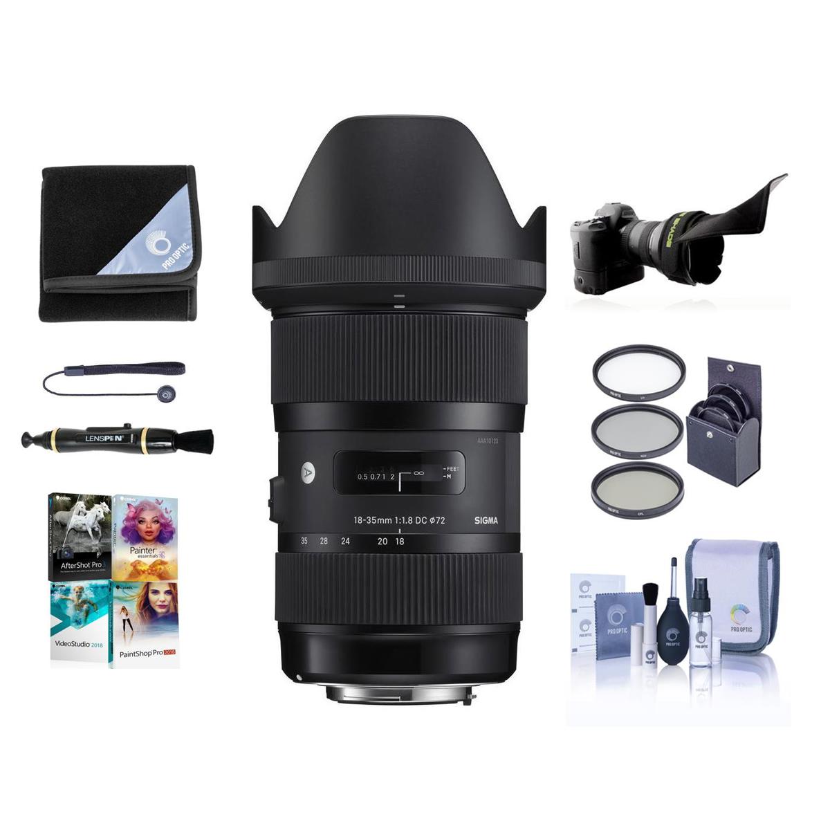 

Sigma 18-35mm f/1.8 DC HSM ART Lens for Nikon F with PC Software & Free Acc Kit