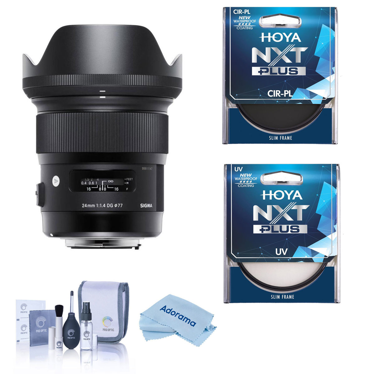 

Sigma 24mm f/1.4 DG HSM ART Lens for Canon EF with Hoya UV+CPL Filter Kit