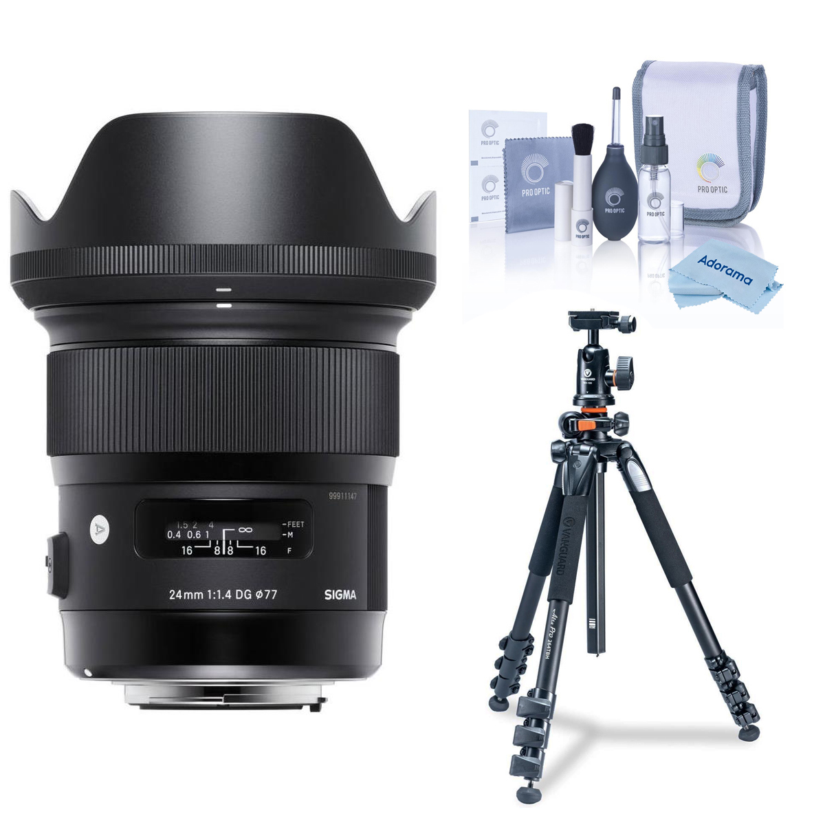 

Sigma 24mm f/1.4 DG HSM ART Lens for Canon EF with Vanguard Alta Pro Tripod Kit