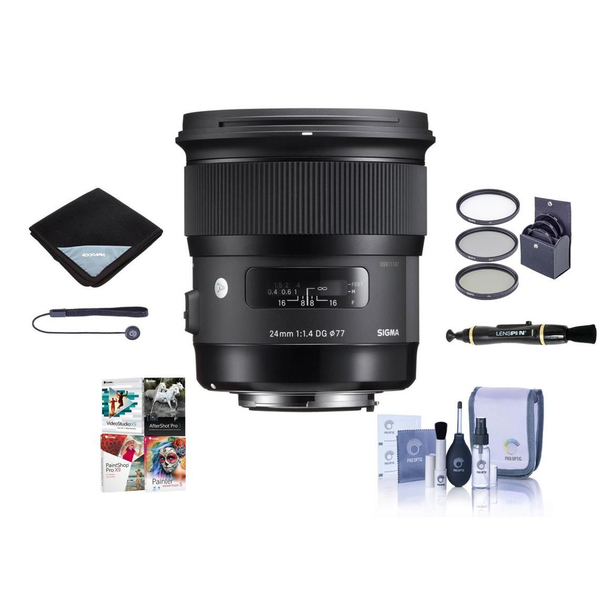 

Sigma 24mm f/1.4 DG HSM ART Lens for Sony E, Black with PC Software & Acc Kit