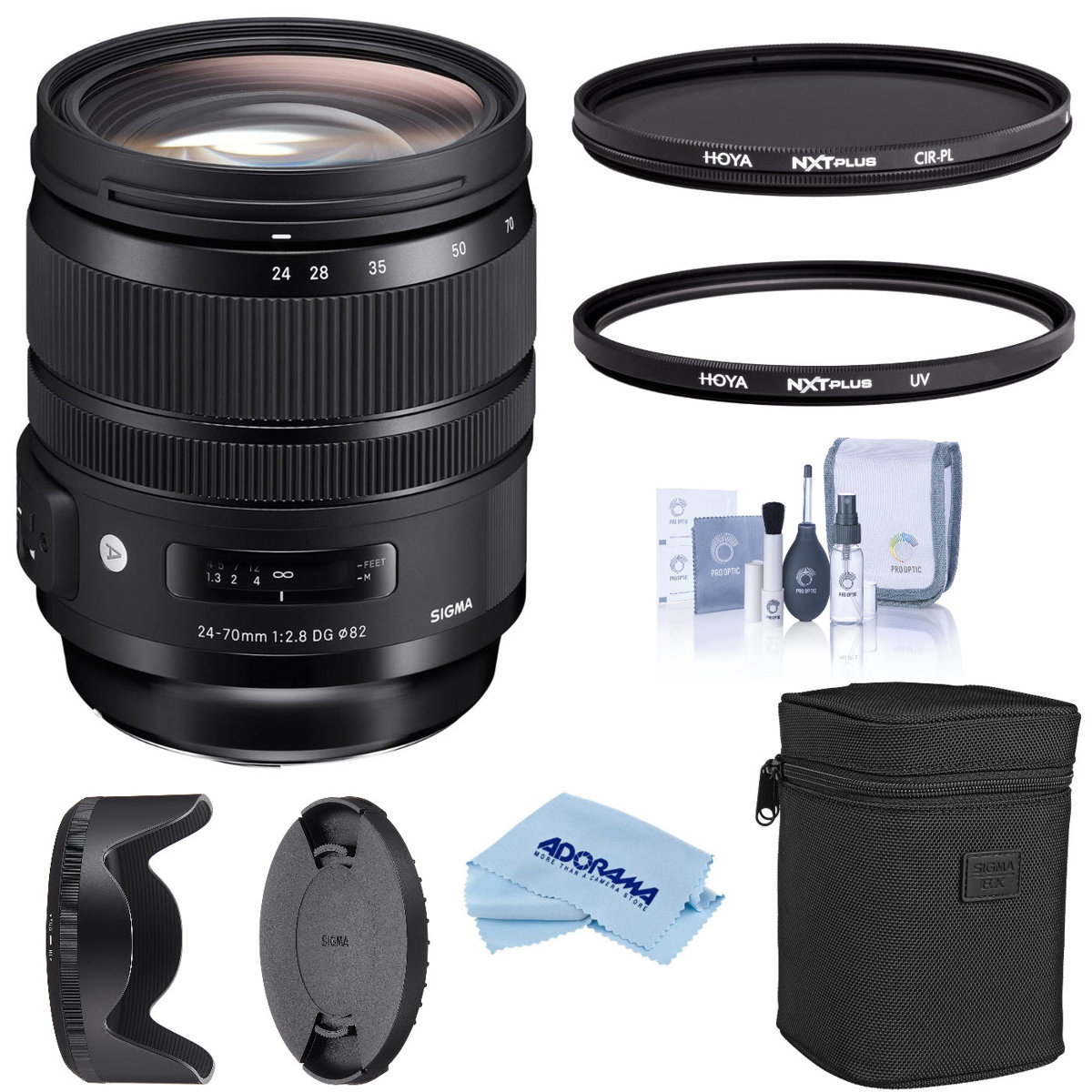 

Sigma 24-70mm f/2.8 DG OS HSM IF ART Lens for Nikon F w/Hoya UV+CPL Filter Kit