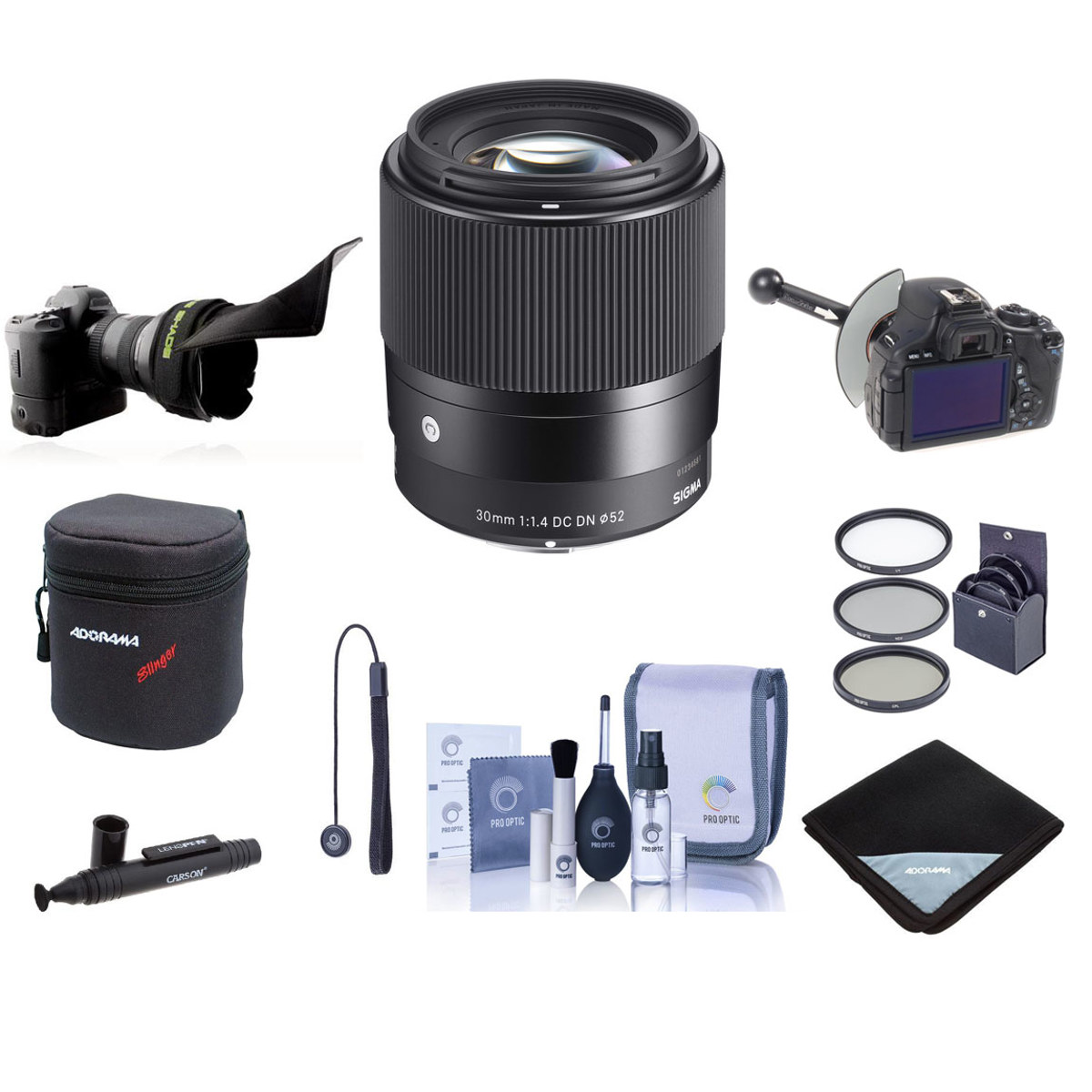 

Sigma 30mm f/1.4 DC DN Contemporary Lens for Sony E with Premium Accessories Kit
