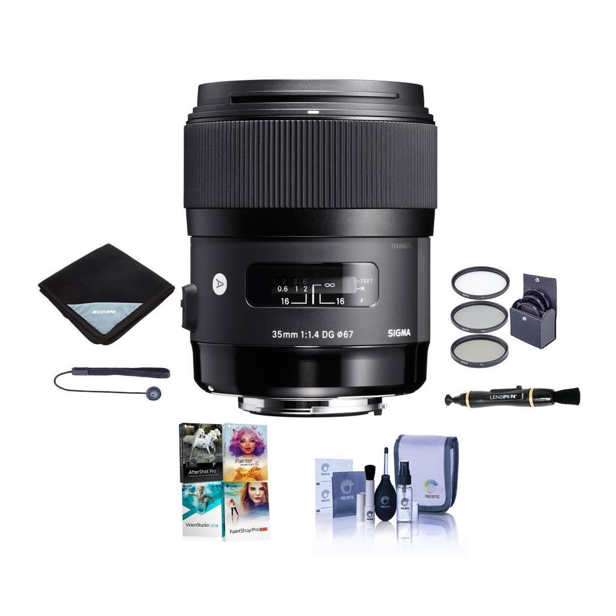 

Sigma 35mm f/1.4 DG HSM ART Lens for Canon EF with Free PC Software & Acc Kit