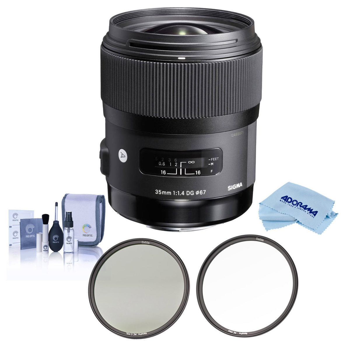 

Sigma 35mm f/1.4 DG HSM ART Lens for Canon EF w/Haida 67mm CPL+Clear Filter Kit