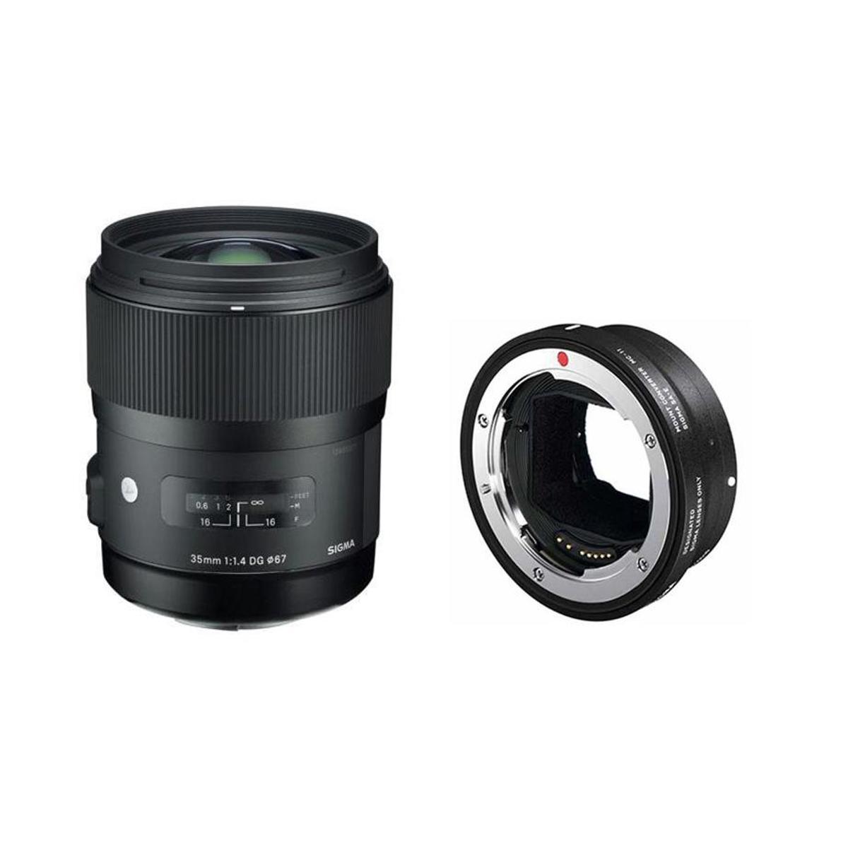 

Sigma 35mm f/1.4 DG HSM ART Lens with MC-11 EF Lens to E Converter for Canon EF